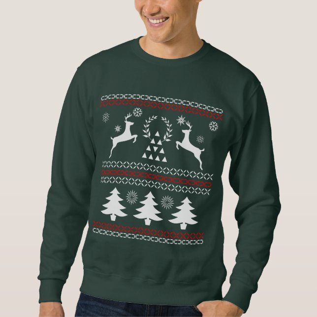God Jul Sweater Shirt Lång Ärmad Tröja (Framsida)