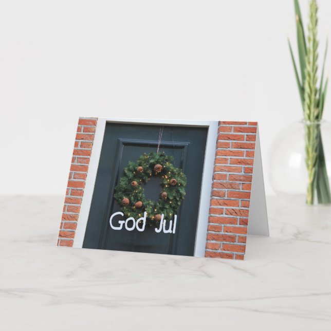 God Jul Swedisch-julkort Helgkort (Framsida)