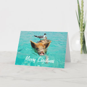God jul Swimming Gris Helgkort