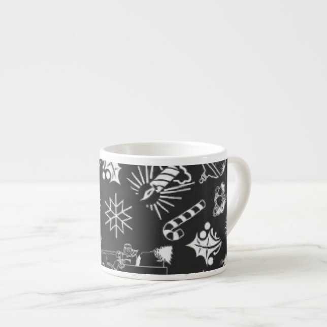 God jul Symbols Black Espresso Coffee Mugg Espressomugg (Framsida höger)