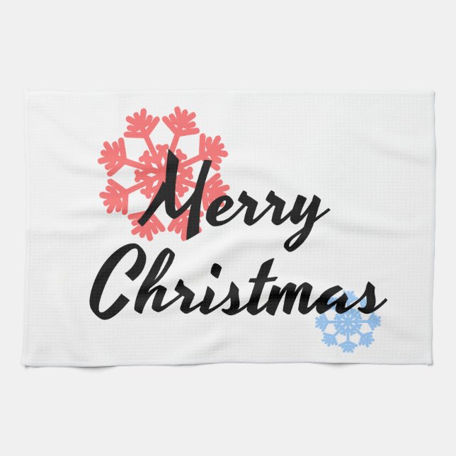 God Jul. Synlig för manar och kvinnlig. T-shir Kökshandduk (Horisontell)