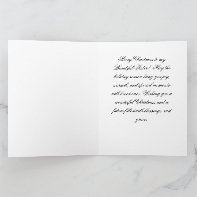 God jul syster! kort (Inuti)