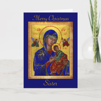 God jul-syster med Clergy Card Helgkort