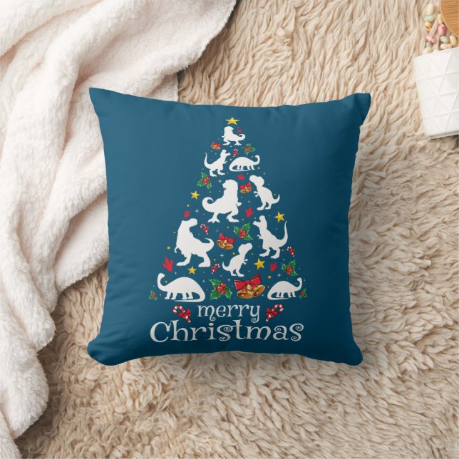 God jul T Rex Kids Boys Funny jul Kudde (Filt)