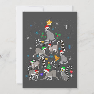 God jul T-shirt Lemur Julgran Julafton Inbjudningar