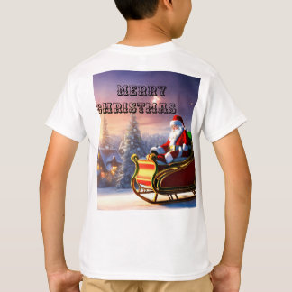 God jul T-Shirt med Santa Photos