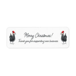 God Jul | Tack | Äggkartong Etikett Returadress Etikett