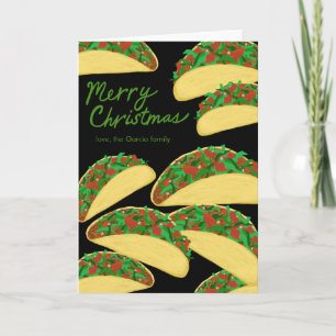 GOD JUL Taco Avalanche Delicious Anpassningsbar Helgkort