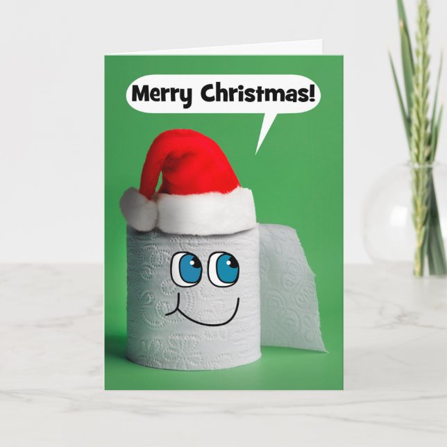 God jul Talking Roll of Toilet Papper Helgkort (Framsida)
