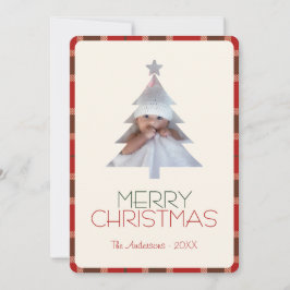 God jul Tartan Play Photo Julkort