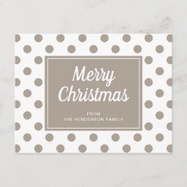 God jul Taupe Beige Polka dots Vykort