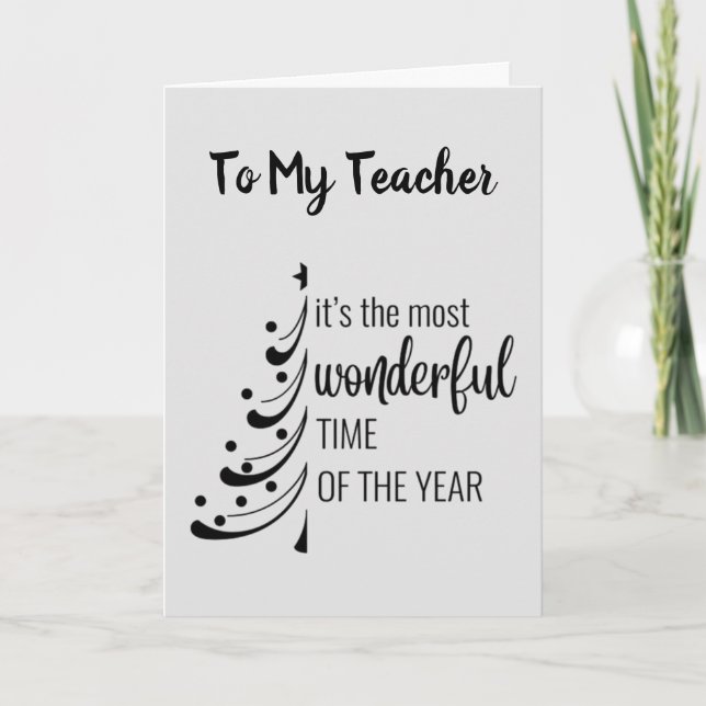 GOD JUL **TEACHER** MED TACK HELGKORT (Framsida)