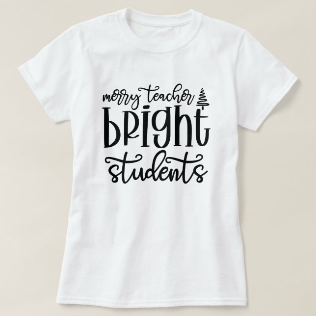 God jul Teacher T Shirt (Design framsida)