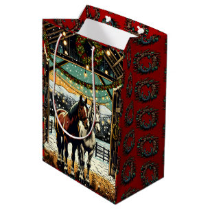 God jul Tecknad Horses