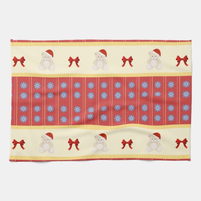 God jul Teddy Kitchen Towel Kökshandduk (Horisontell)