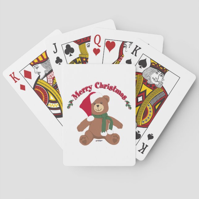 God Jul Teddybjörn Casinokort (Baksidan)