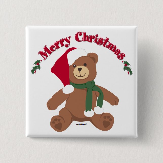 God Jul Teddybjörn Knapp (Framsida)