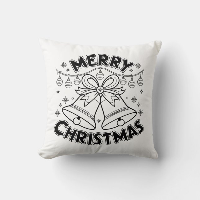 God Jul Tekst Design - Klassisk Jul Kudde (Framsida)