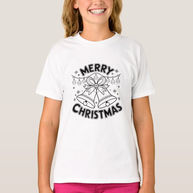 God Jul Tekst Design - Klassisk Jul T Shirt (Framsida)