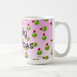 God jul Tennis Bollar med Santa Hats Kaffemugg