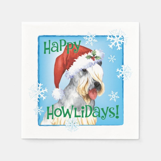 God jul Terrier Napkins Pappersservett (Framsidan)