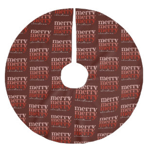 God jul Text Hälsning Red Mönster Julgransmatta Borstad Polyester