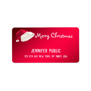 God jul Text Red White Hand-skript Adressetikett