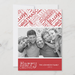 god jul-textdesign 5 x 7-platta kort