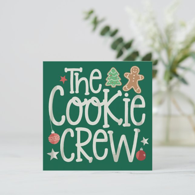 God Jul The Cookie Crew Jul Matchande Julkort (Stående Fram)