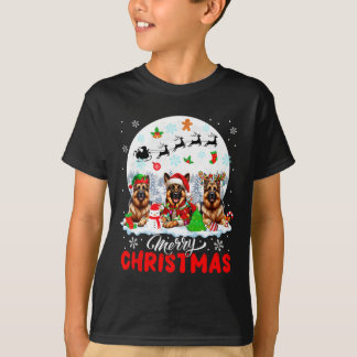 God jul Three Santa Elf Reindeer German Sh T Shirt