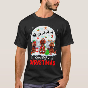 God jul Three Santa Elf Reindeer Irish Set T Shirt