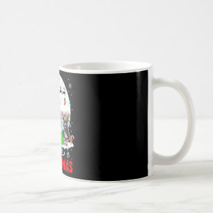 God jul Three Santa Elf Reindeer Pit Bulls Kaffemugg