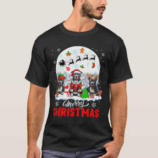 God jul Three Santa Elf Reindeer Pit Bulls T Shirt