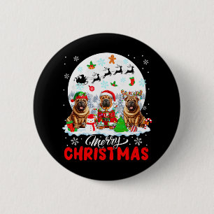God jul Three Santa Elf Reindeer Shar Peis Knapp