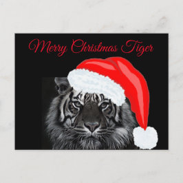 God jul Tiger Vykort