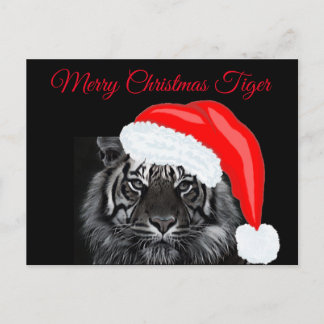 God jul Tiger Vykort