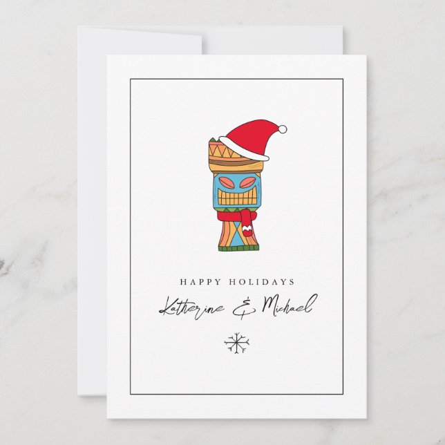 God jul Tiki Inbjudningar (Framsida)