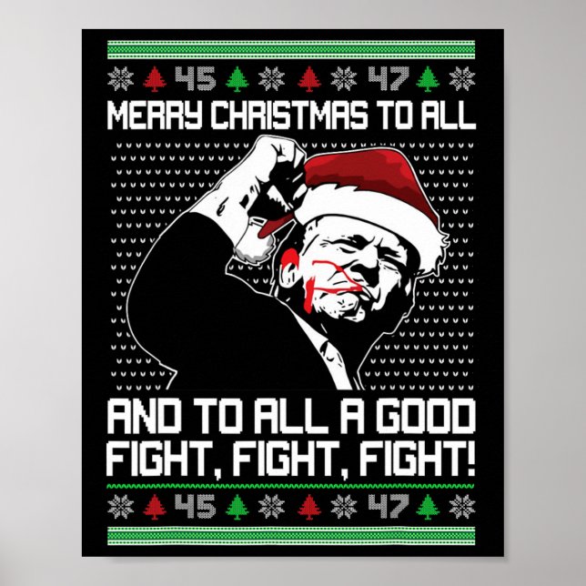 God jul till all julklapp president Ugly Poster (Framsidan)