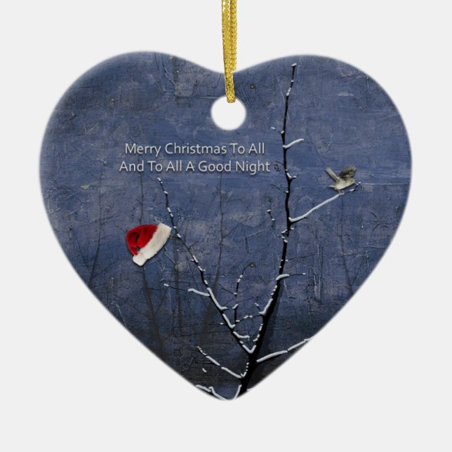 God jul till alla julgransprydnad keramik (Framsidan)