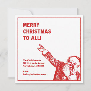 god jul till alla Jultomten-pekrutor Inbjudningar