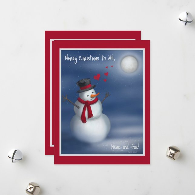 God jul till alla, nära och fjärran! Julkort (Fram/Back In Situ)