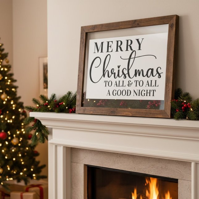 God jul till alla och till alla Bror Poster (Merry Christmas To All & To All A Good Night Poster)