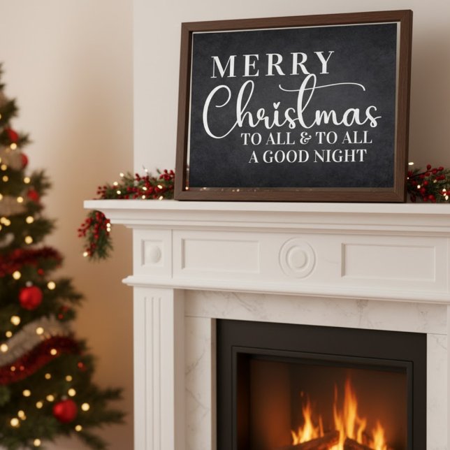 God jul till alla och till alla Bror Poster (Merry Christmas To All & To All A Good Night Poster)