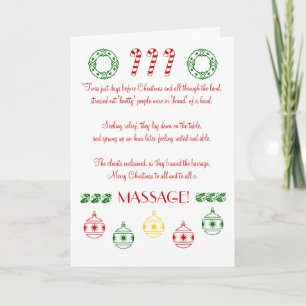 God jul till alla och till alla ett MASSAGE! Helgkort