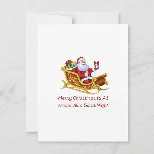 God jul till Alla på en Julkort (Framsida)