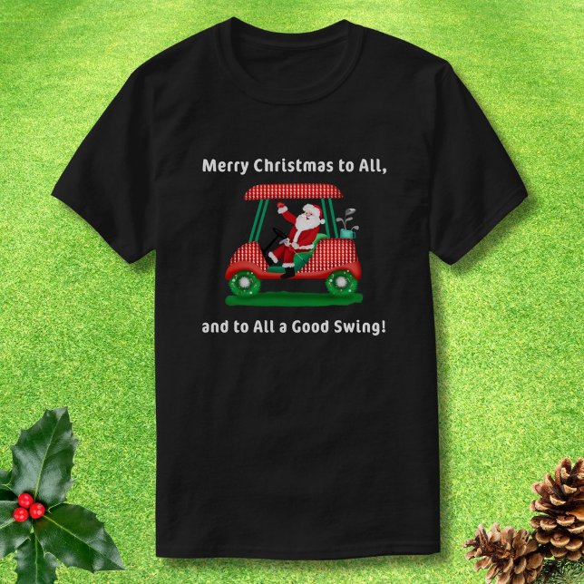 God jul till alla, tomtens Riding Golf Cart T Shirt (Skapare uppladdad)