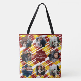 God jul till Best Grandparent, 8 foton Tygkasse