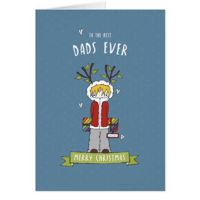 God jul till den bäst pappor hälsningskort (Framsidan)