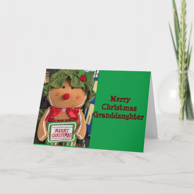 GOD JUL TILL DIG *GRANDDAUGHTER* KORT (Framsida)