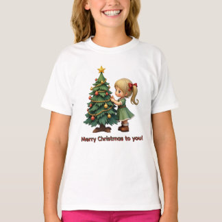 God Jul till dig! Jul-T-Shirt för barn T Shirt